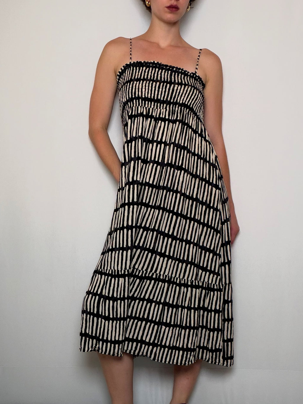 Robe a bretelle froncée XS/S vintage