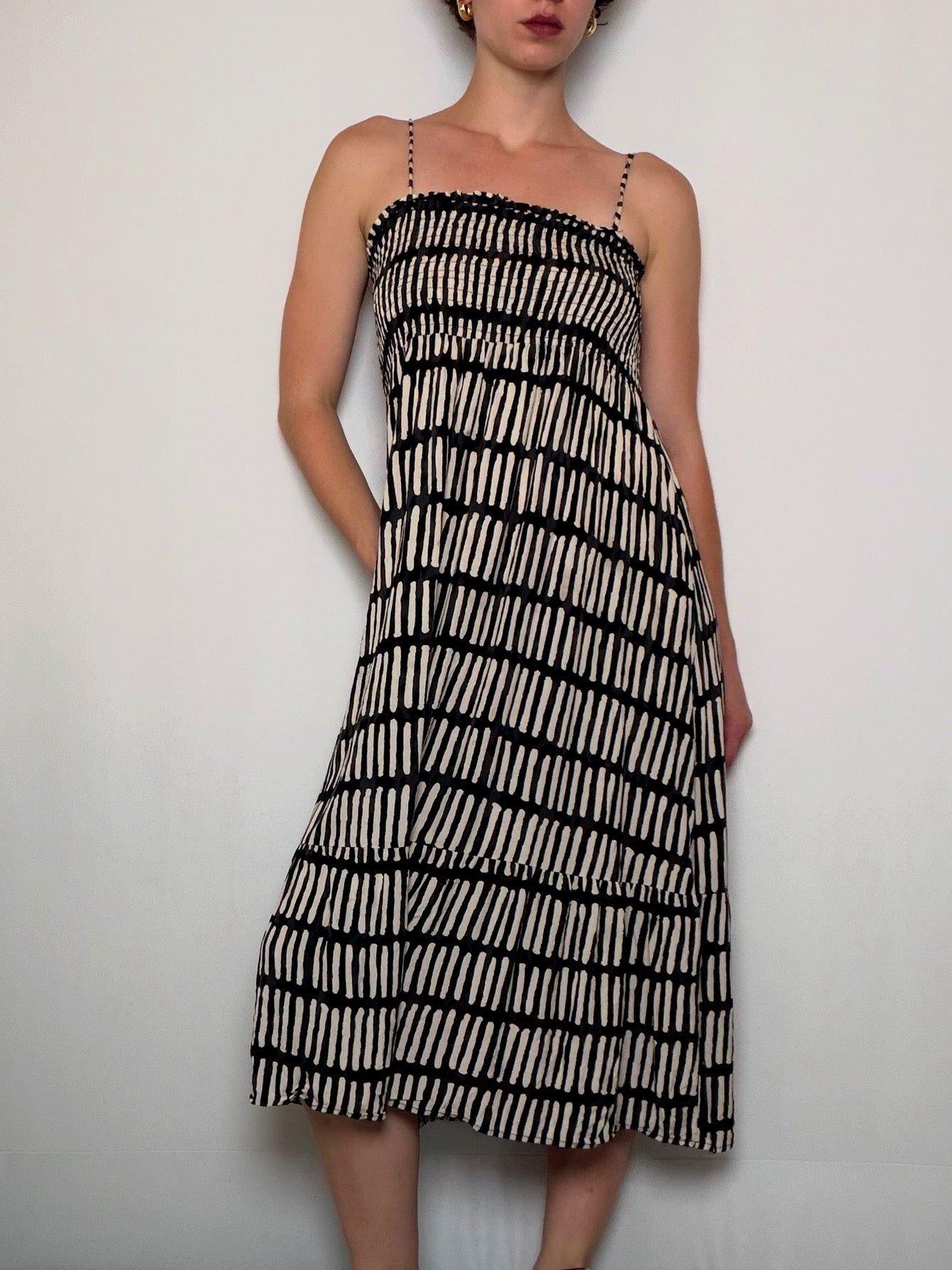 Robe a bretelle froncée XS/S vintage