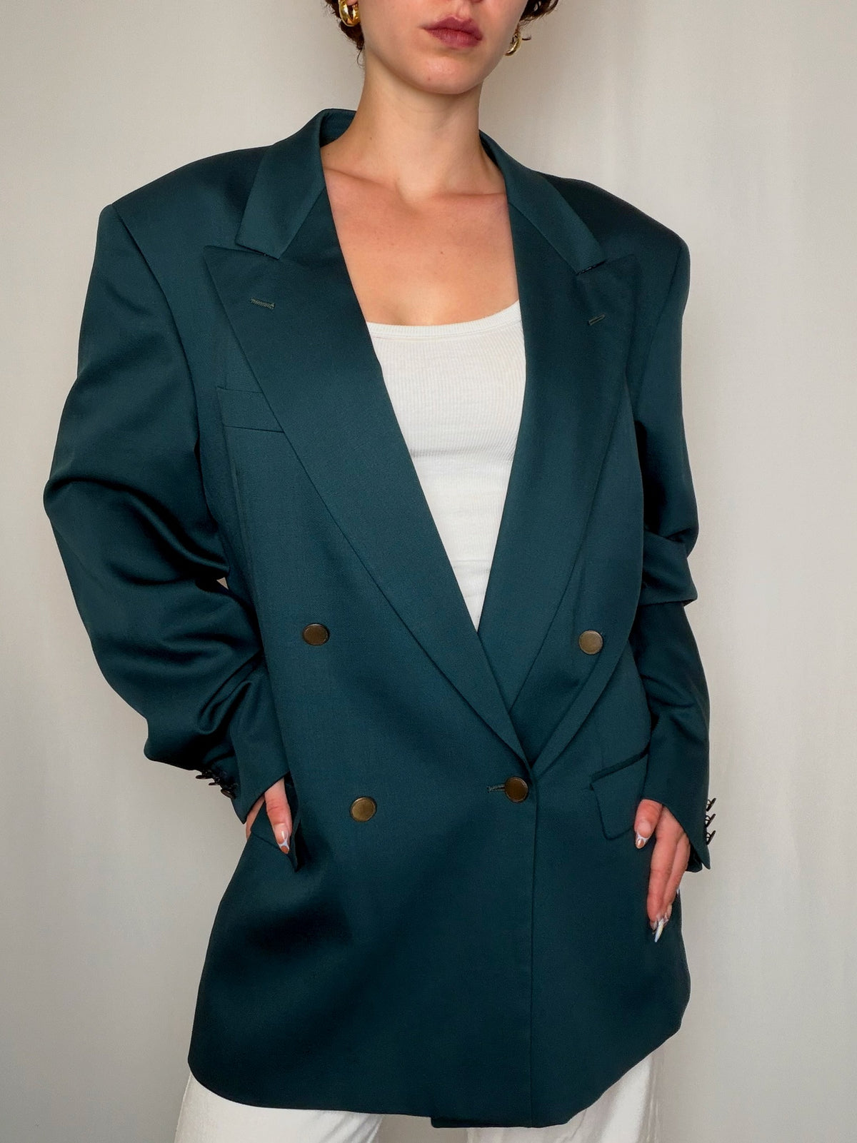 Blazer bleu canard XL vintage