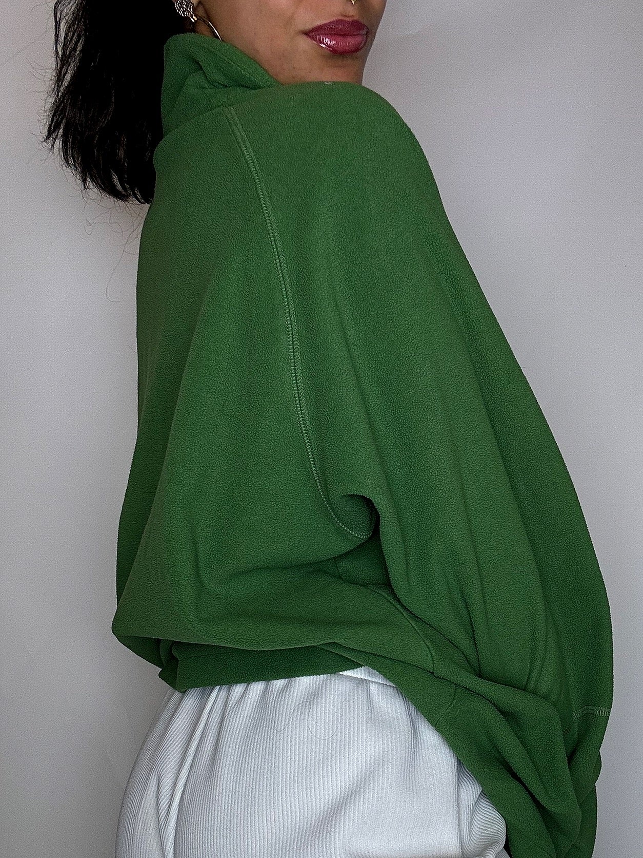 Vintage XXL Grüner Kolumbien Rollkragen-Fleece