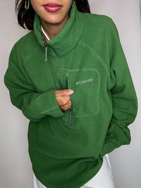 Vintage XXL Grüner Kolumbien Rollkragen-Fleece