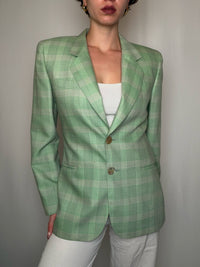 Vintage Blazer kariert Grün S/M