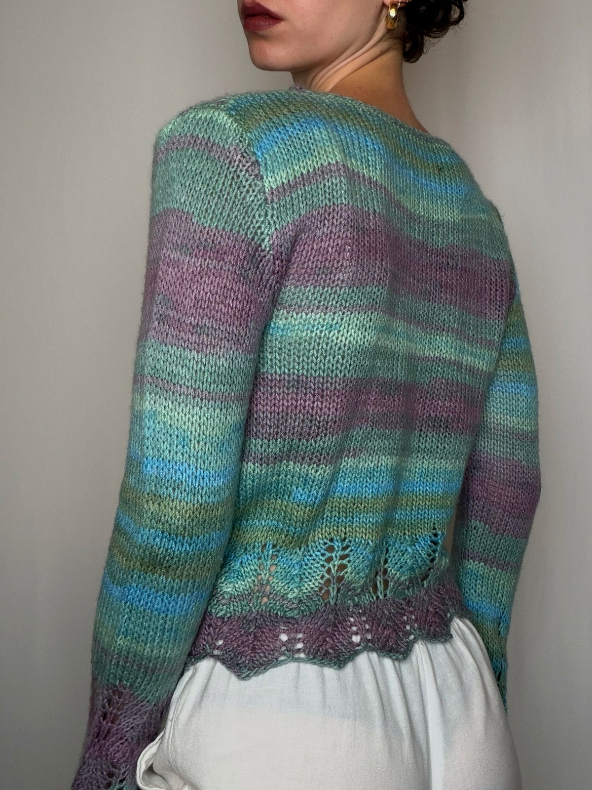 Pullover, Strick, Dégradé-Optik, S/M, Vintage