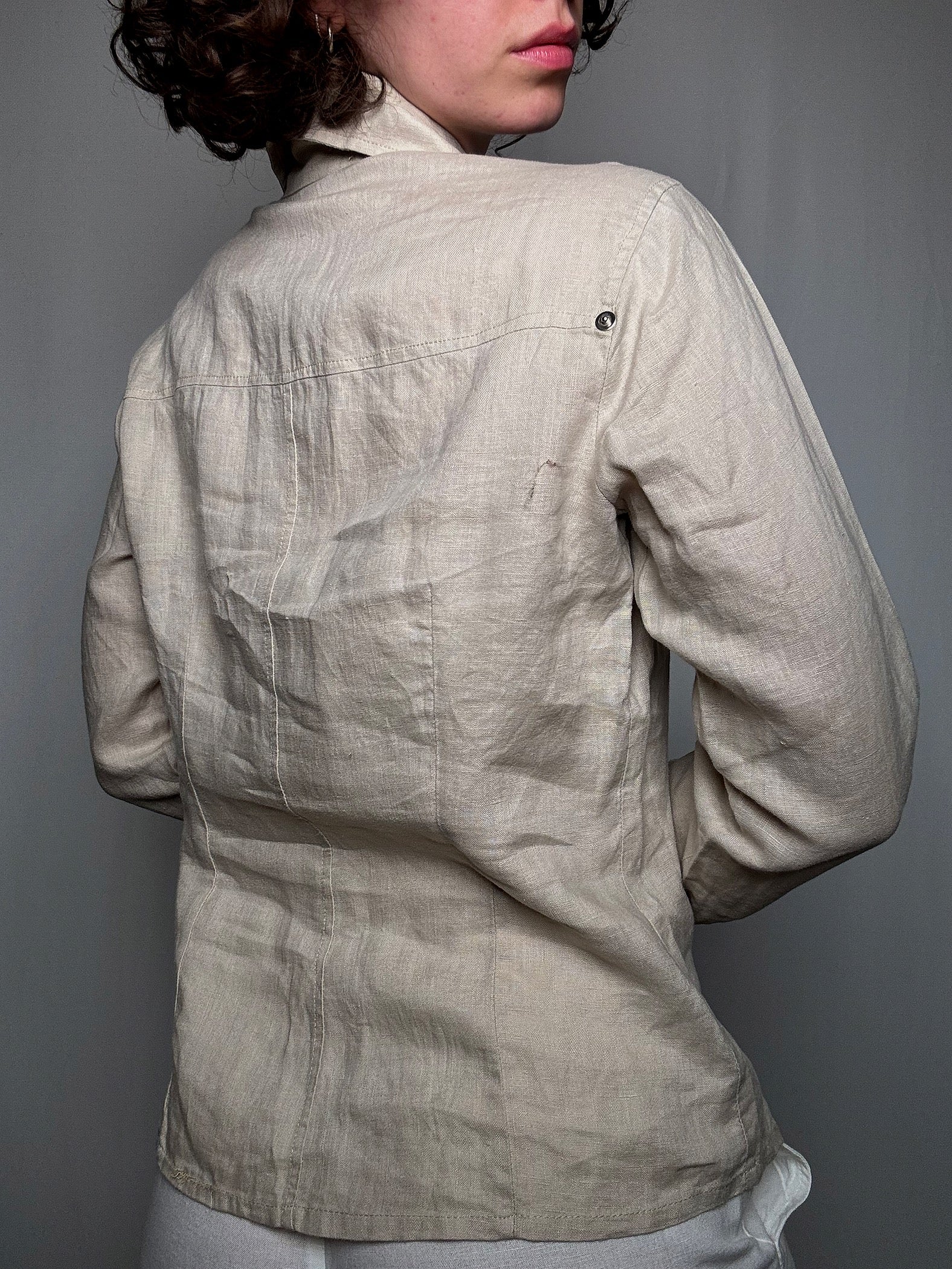 Chemise en lin beige M/ö vintage