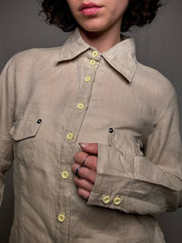 Chemise en lin beige M/ö vintage