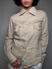 Chemise en lin beige M/ö vintage