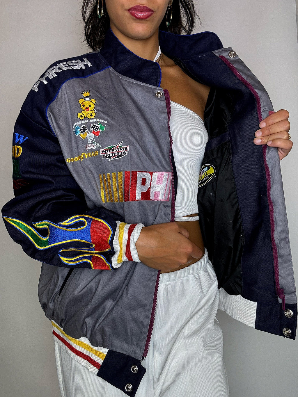 JH Design x NASCAR Vintage L Sammler-Bomberjacke