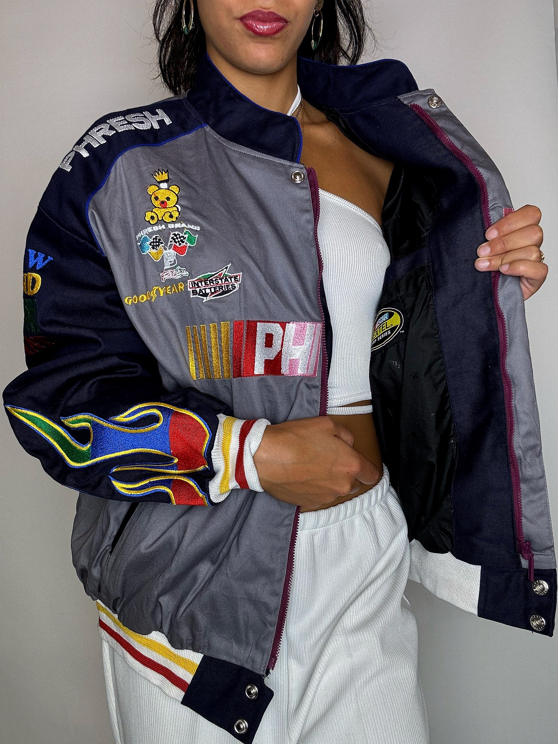JH Design x NASCAR Vintage L Sammler-Bomberjacke