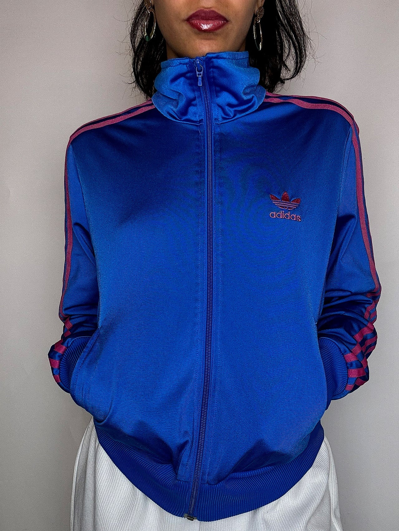 Jacket de sport bleue ADIDAS M vintage