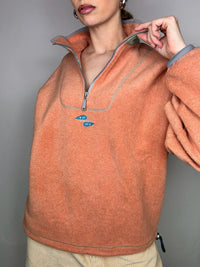 Retro salmon orange fleece S vintage