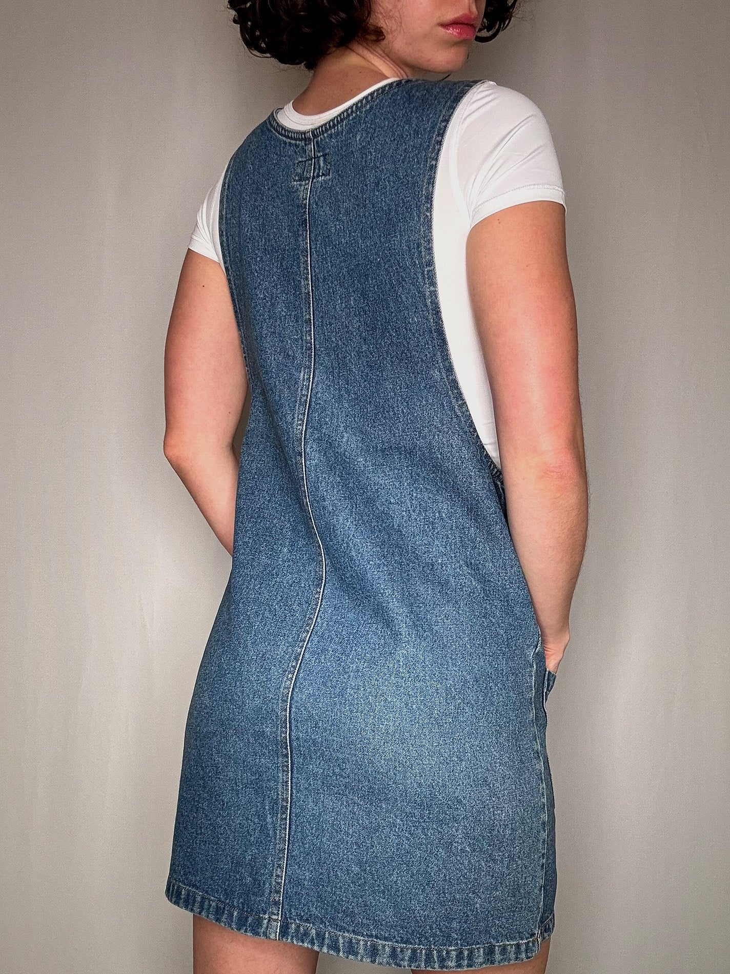 Robe salopette en denim S/M vintage