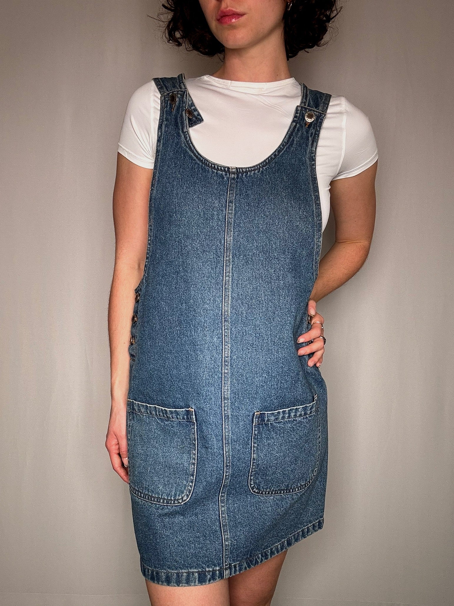 Robe salopette en denim S/M vintage