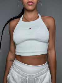 Crop vert d'eau Tommy Hilfiger XS vintage
