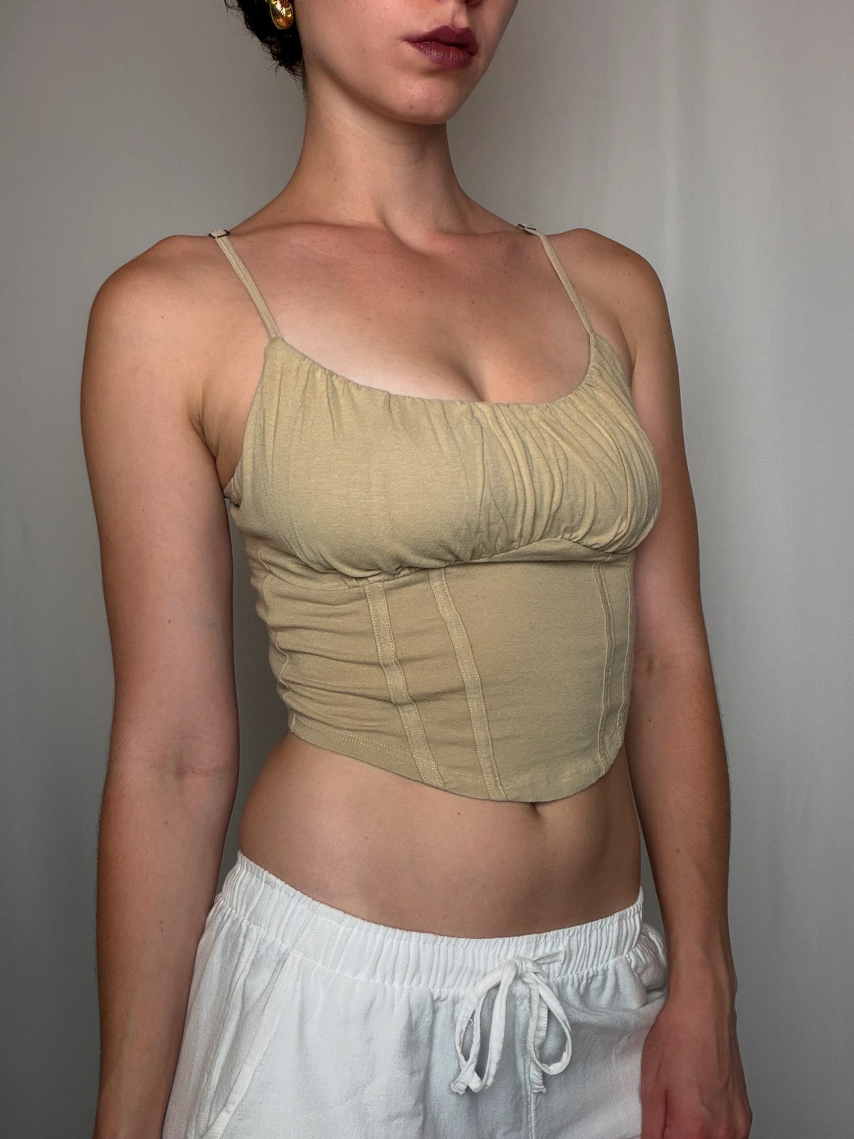 Top facon corset beige Hollister S vintage