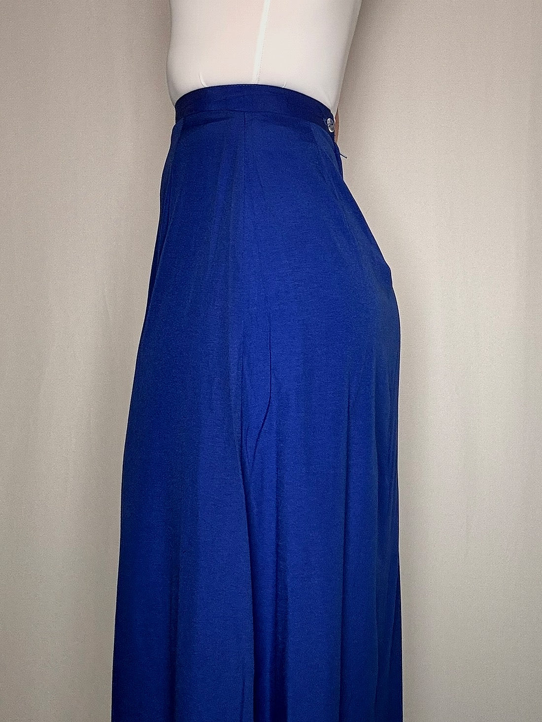 Jupe longue bleu roi XS vintage