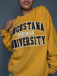 Sweat Champion jaune L vintage