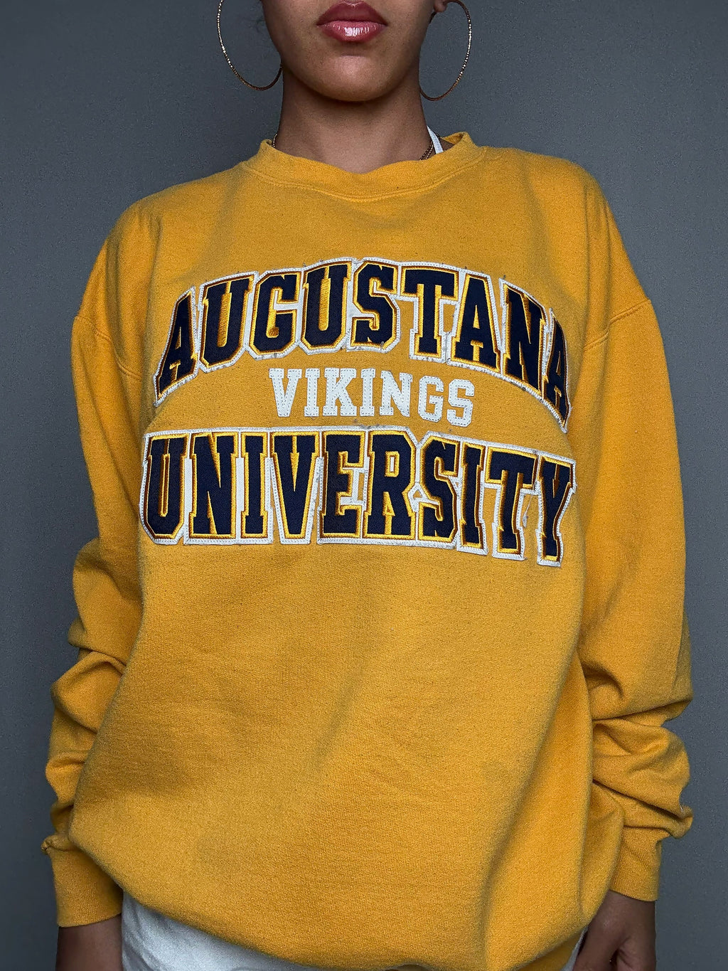 Sweat Champion jaune L vintage