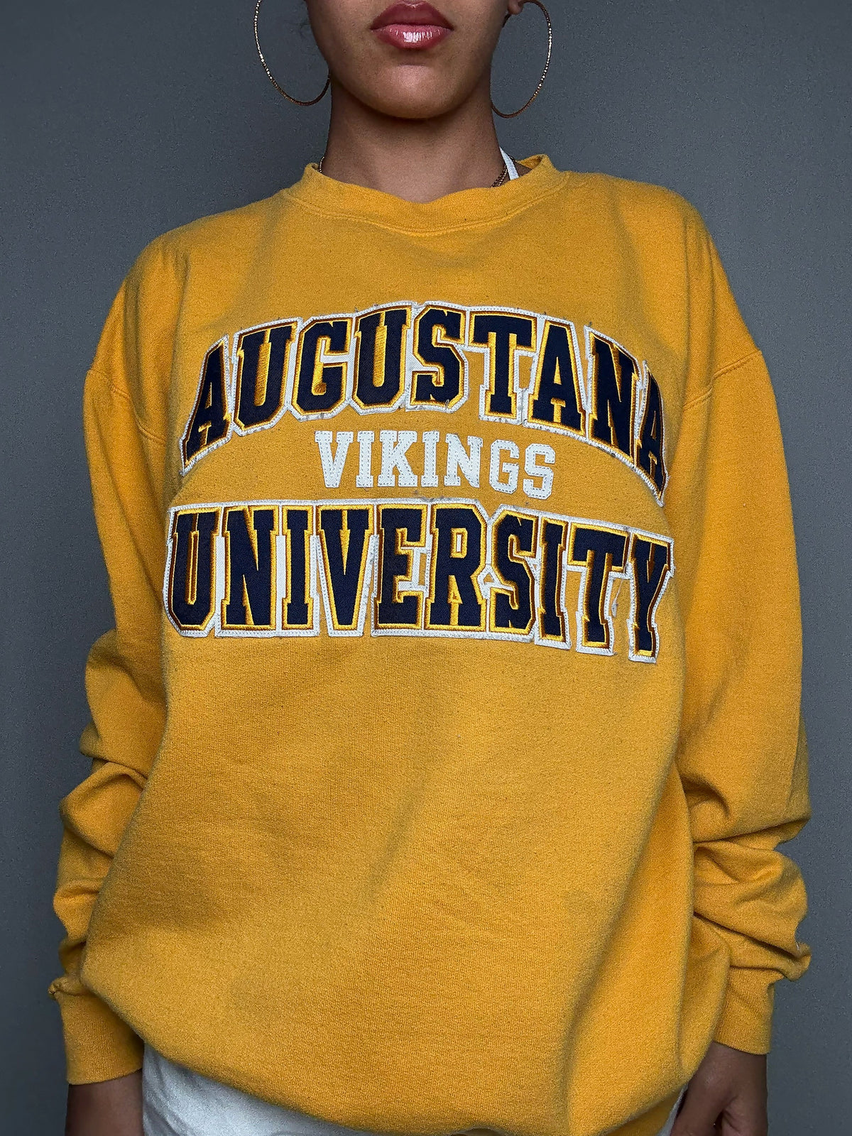 Sweat Champion jaune L vintage