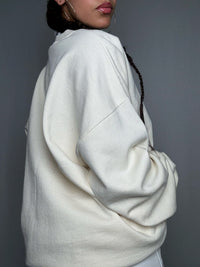 Sweat brodé crème XL vintage