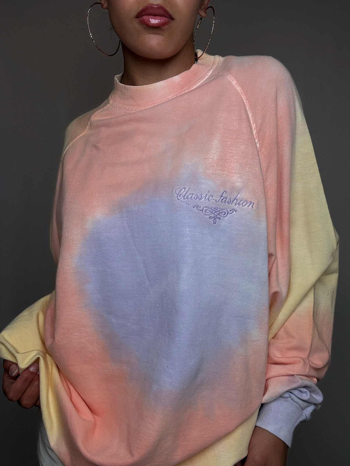 Sweat léger tie and dye L vintage