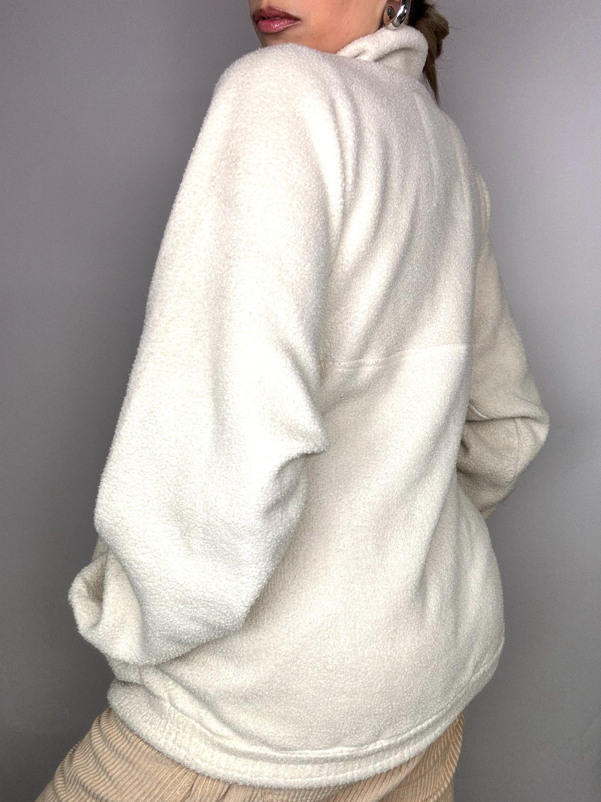 Vintage Cream M/L Thick Pocket Fleece