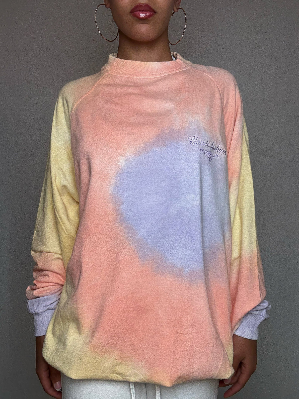 Sweat léger tie and dye L vintage