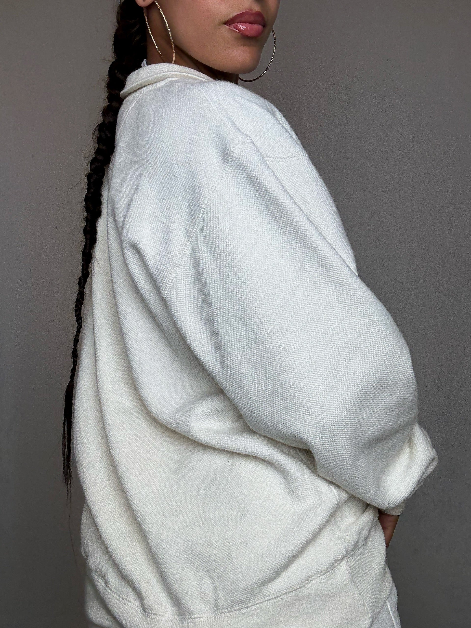 Sweat brodé crème Taz S/M vintage