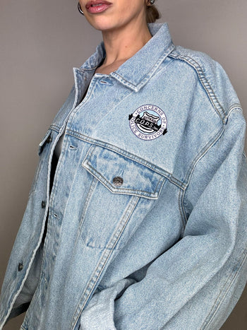 Veste en denim avec patch MOST WANTED XL vintage