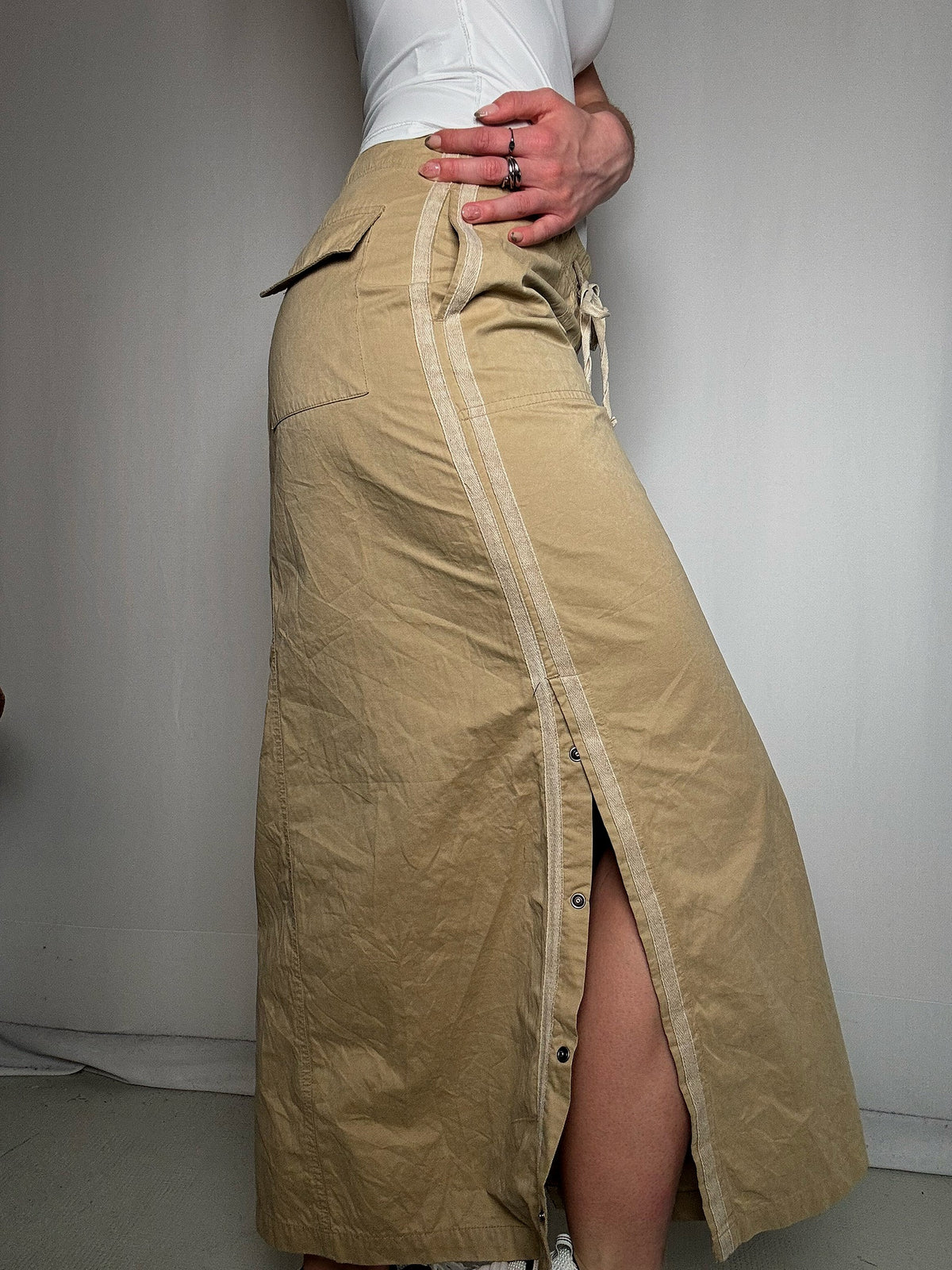 Jupe longue beige S vintage