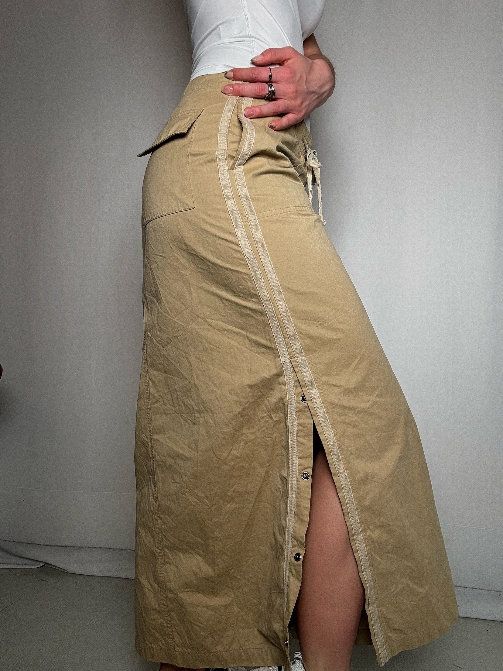 Jupe longue beige S vintage