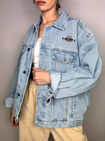 Veste en denim avec patch MOST WANTED XL vintage