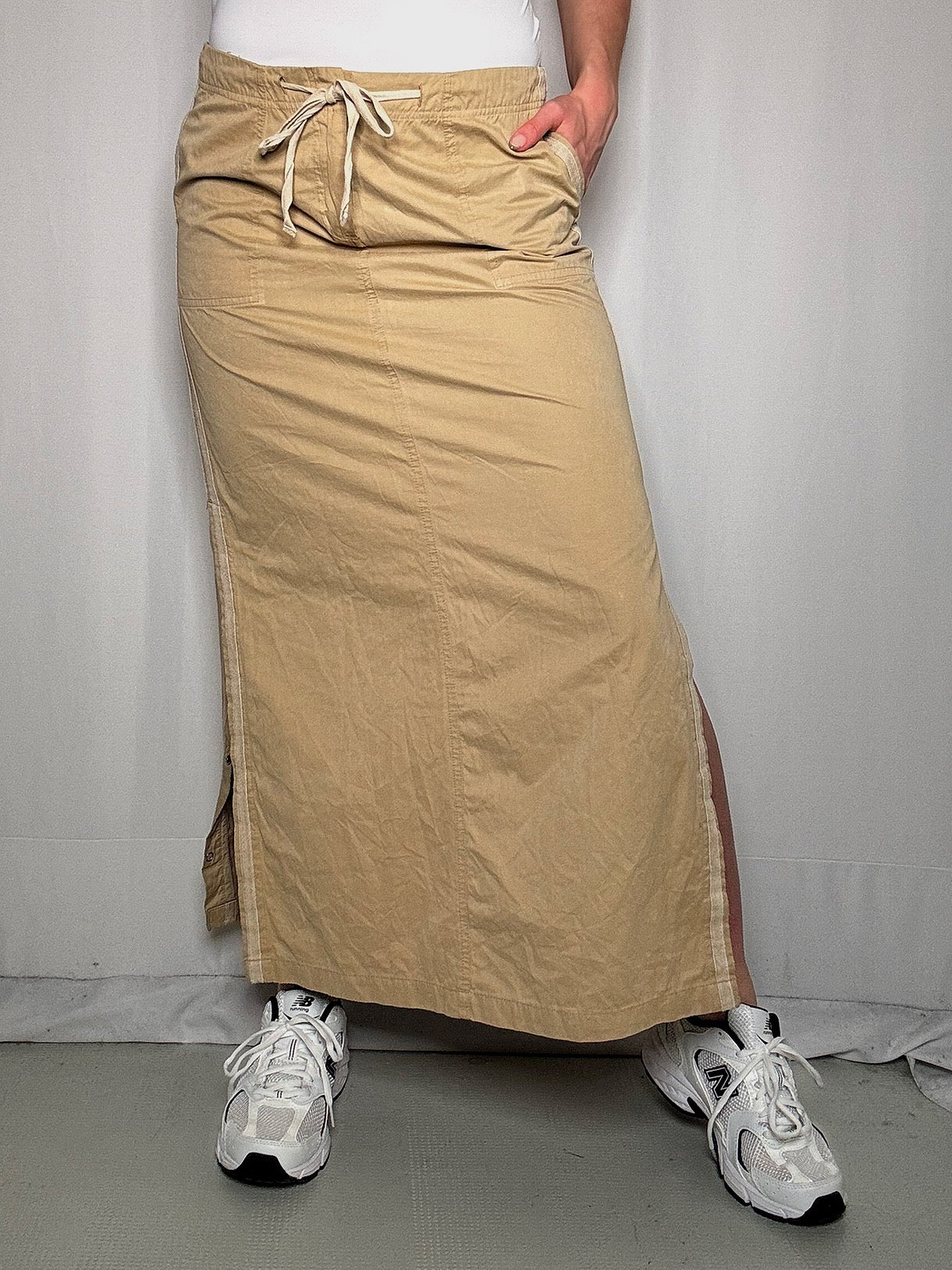 Jupe longue beige S vintage