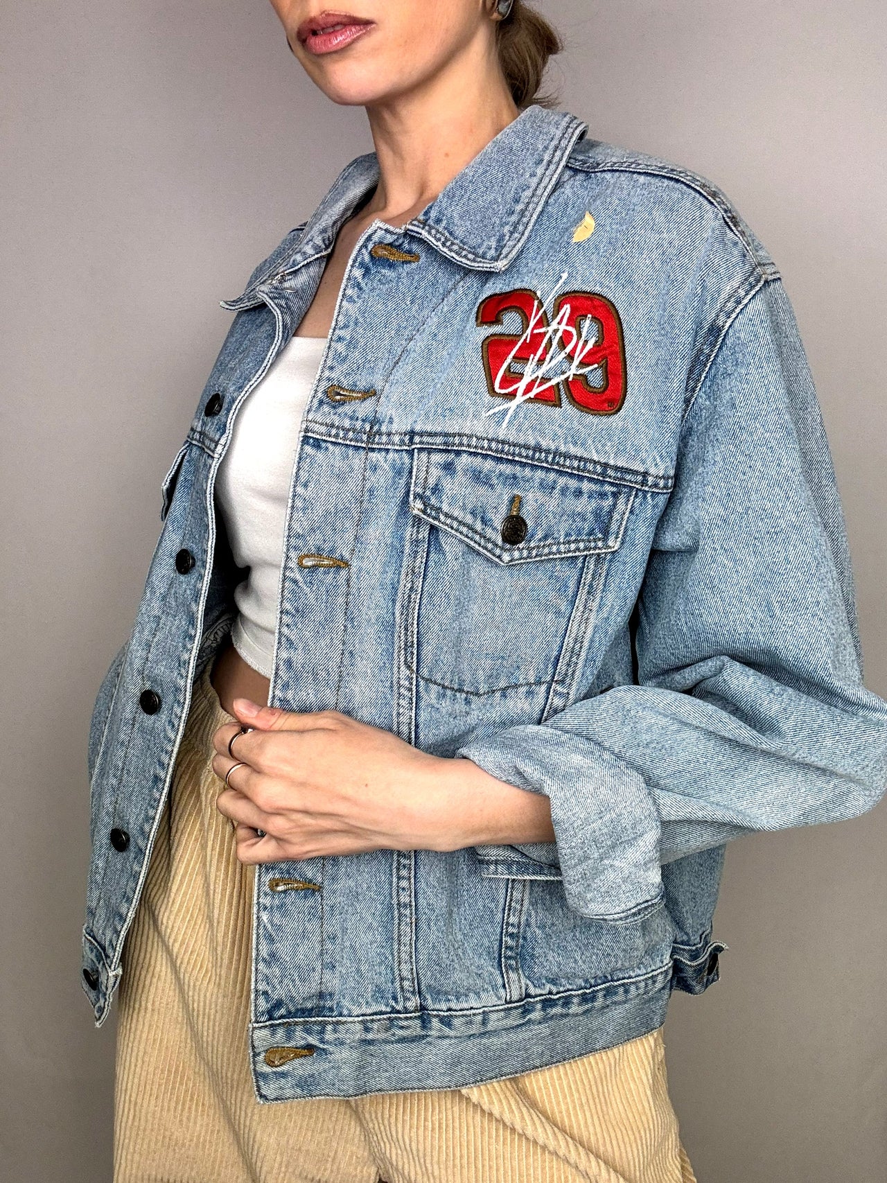 Vintage Wampum leichte Jeansjacke 