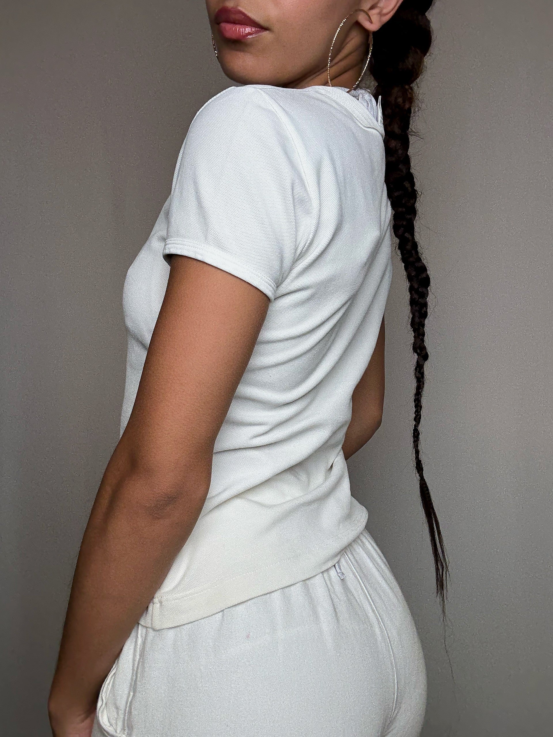 Tshirt blanc Lacoste S vintage