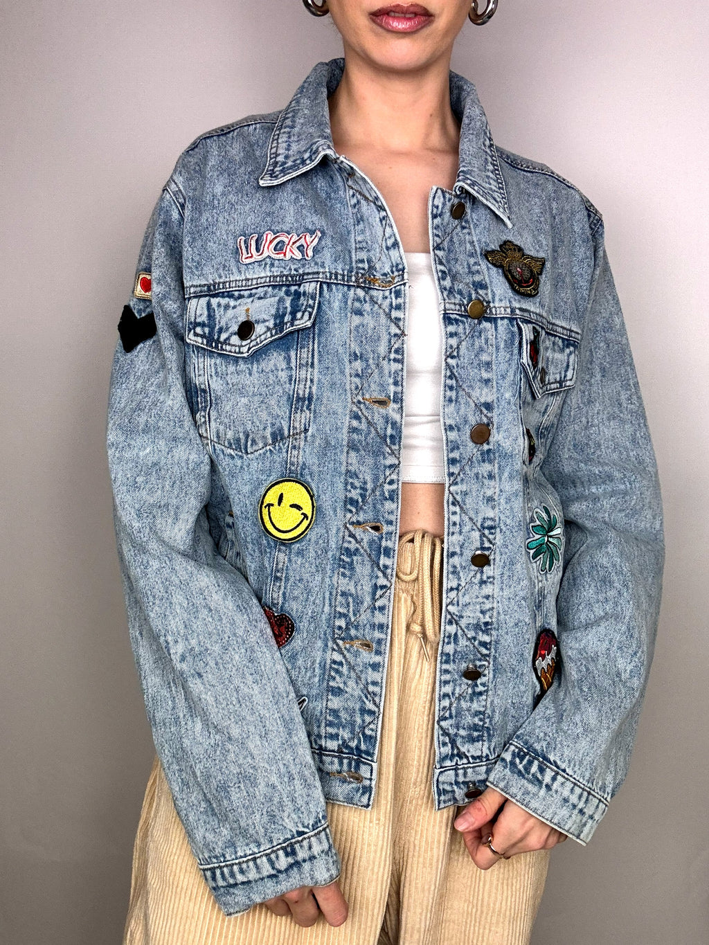 Vintage Wampum leichte Jeansjacke 