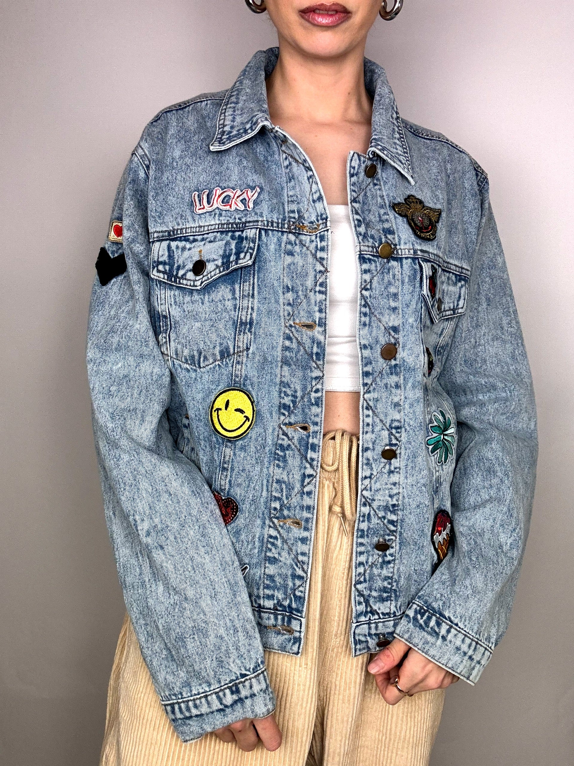 Vintage Wampum leichte Jeansjacke 