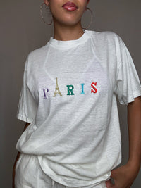 Tshirt brodé Paris L vintage