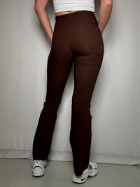 Pantalon élastique brun avec détail S vintage