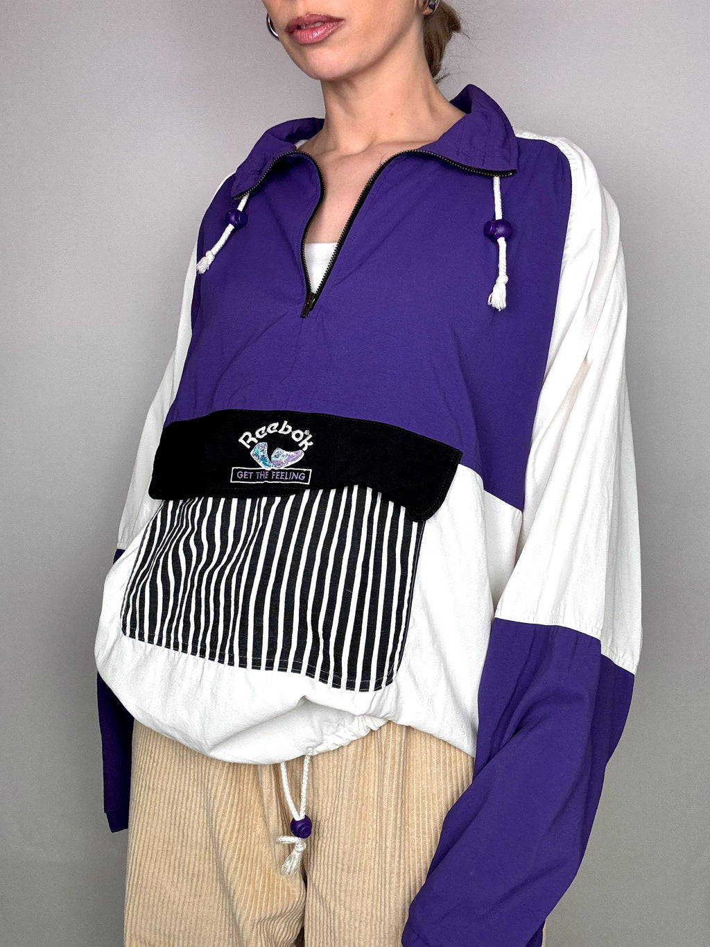 Vintage REEBOK XL Purple Nylon Jacket