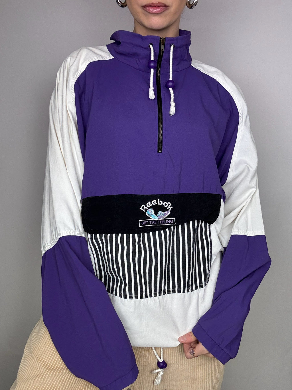 Vintage REEBOK XL Purple Nylon Jacket