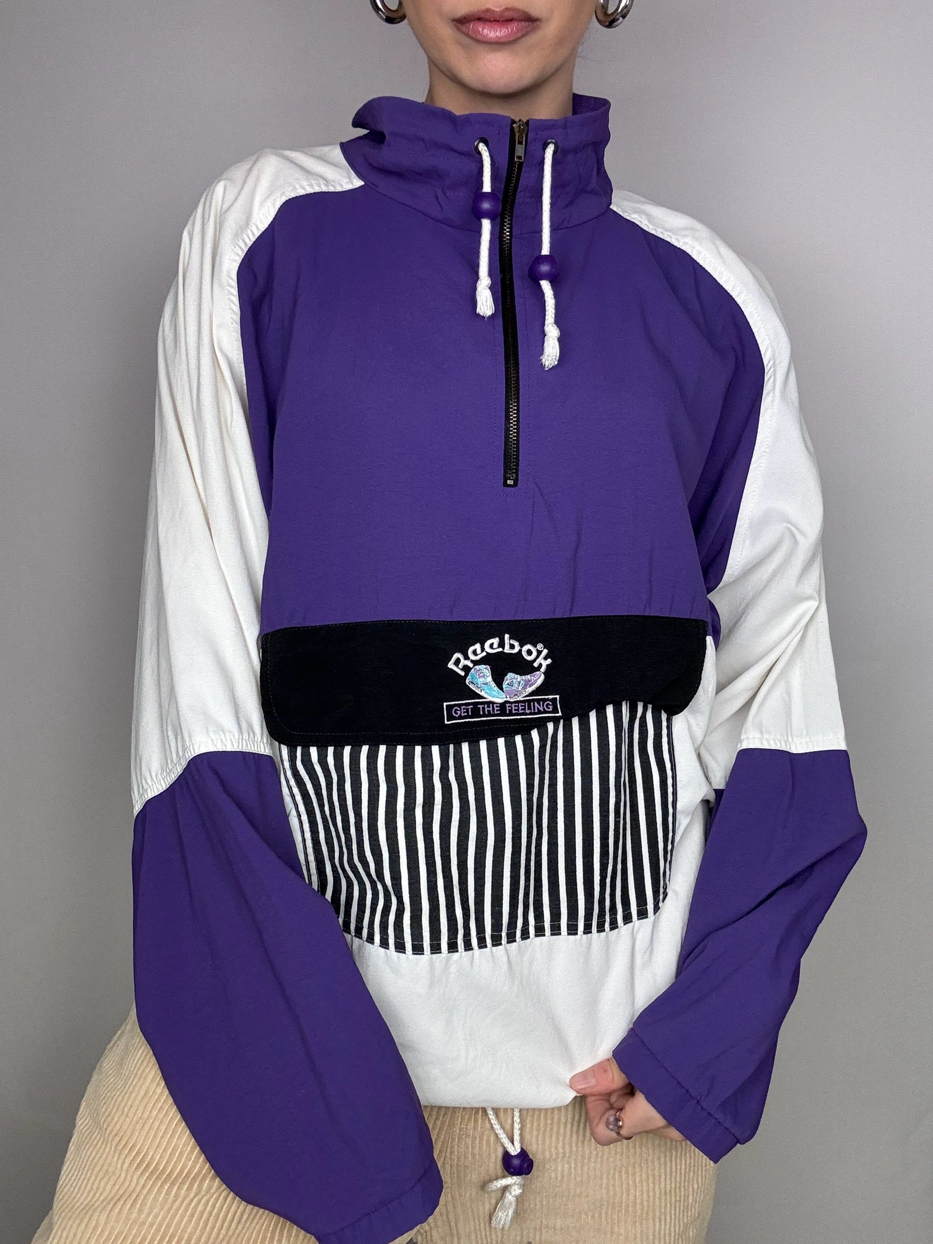 Vintage REEBOK XL Purple Nylon Jacket