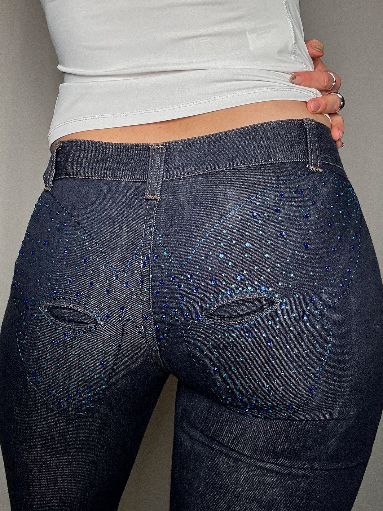 Jean avec paillettes S vintage
