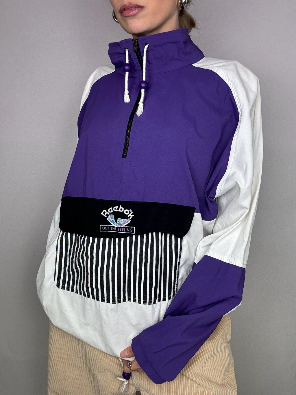 Vintage REEBOK XL Purple Nylon Jacket
