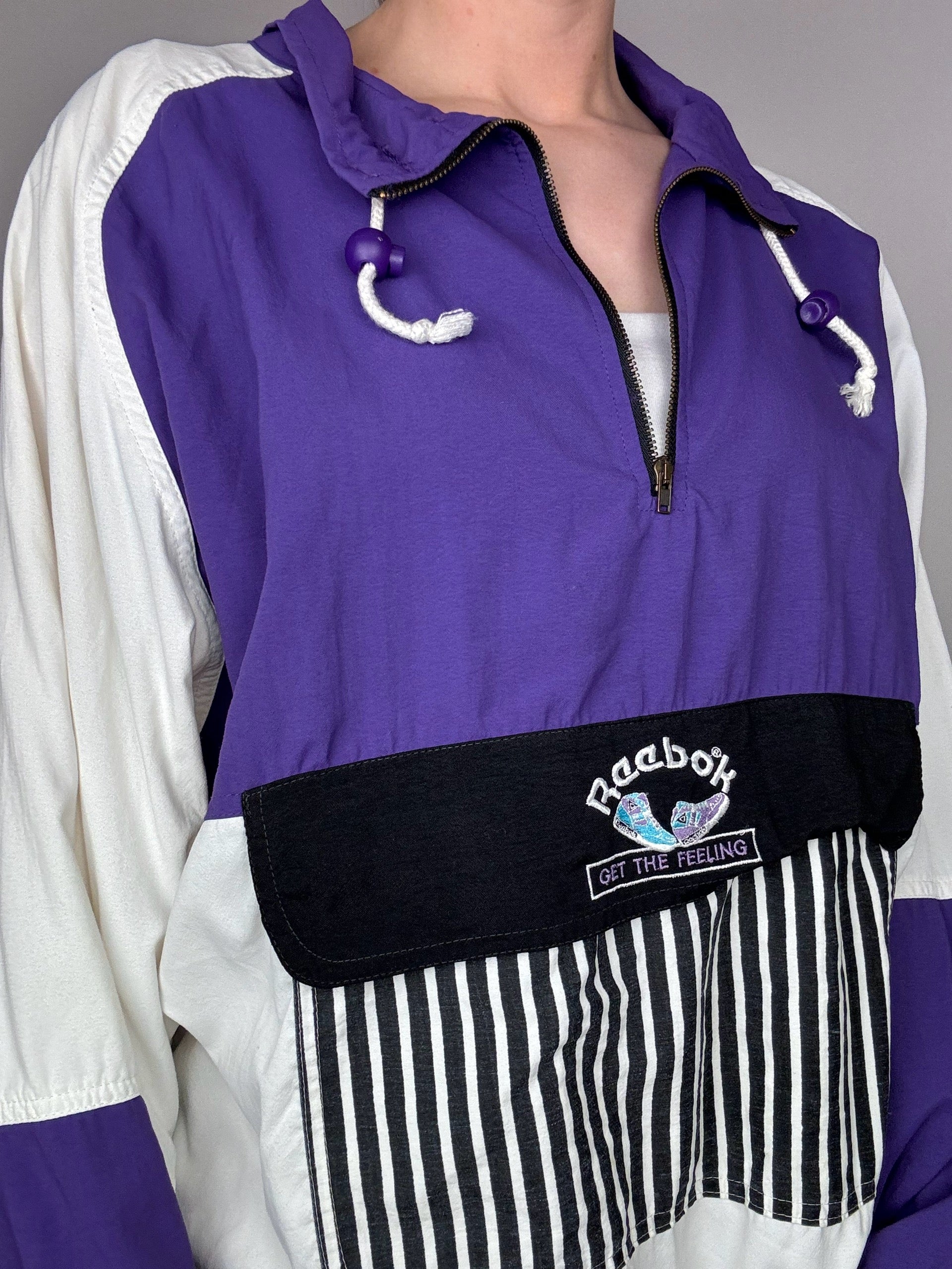 Vintage REEBOK XL Purple Nylon Jacket