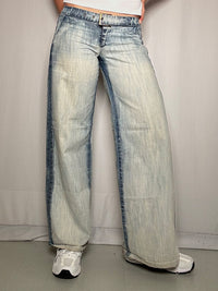 Jean délavé avec ceinture M vintage