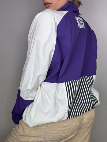 Veste en nylon violet REEBOK XL vintage