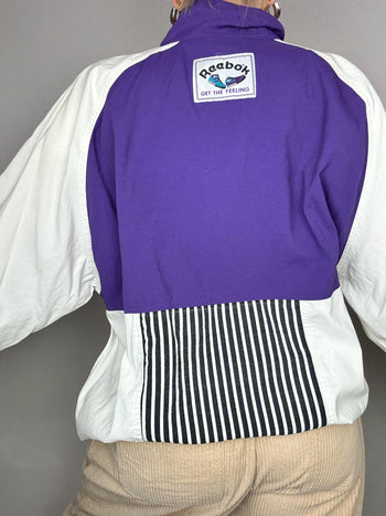 Veste en nylon violet REEBOK XL vintage