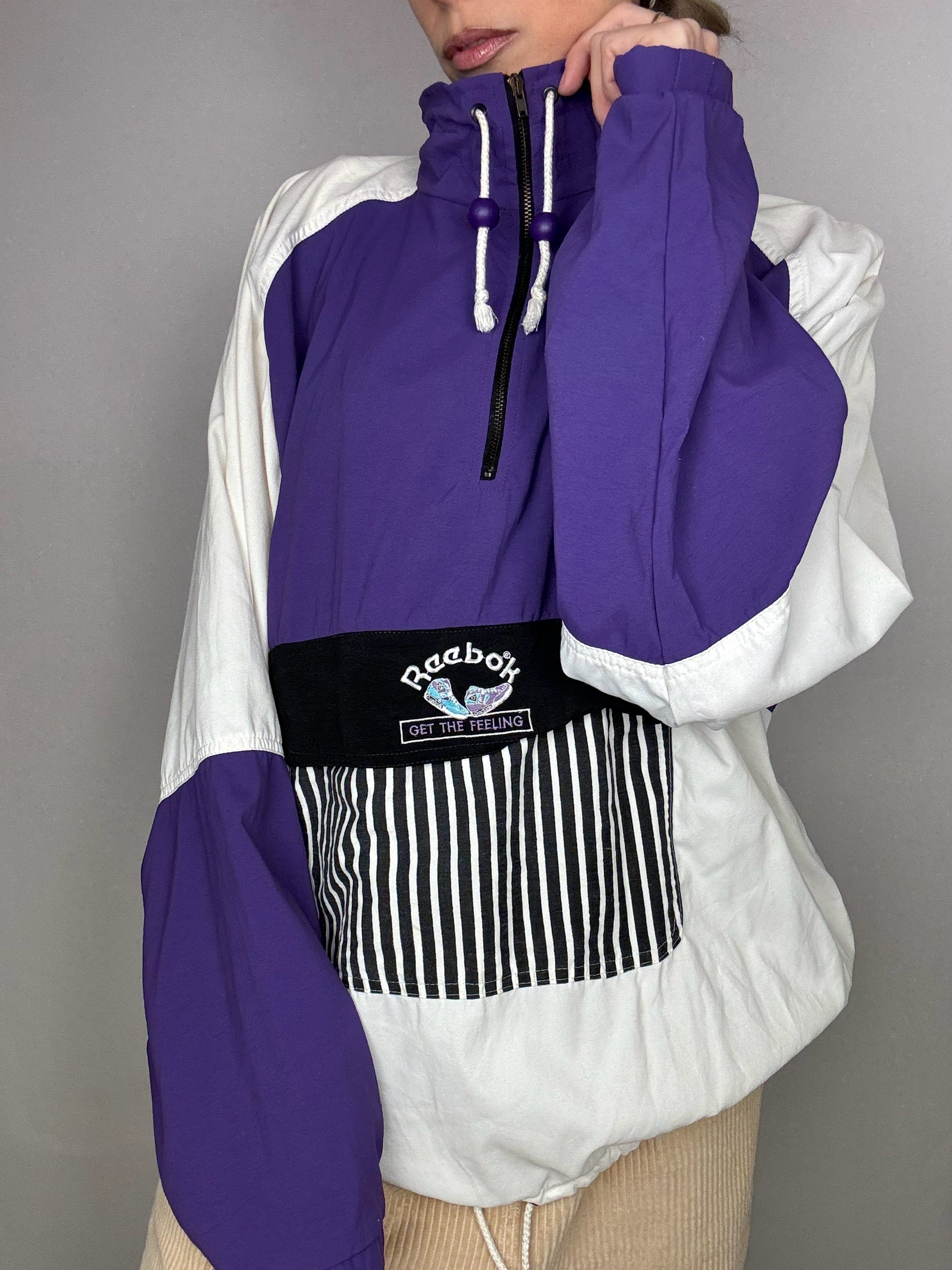 Vintage REEBOK XL Purple Nylon Jacket