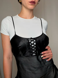 Top noir transparent à details S vintage