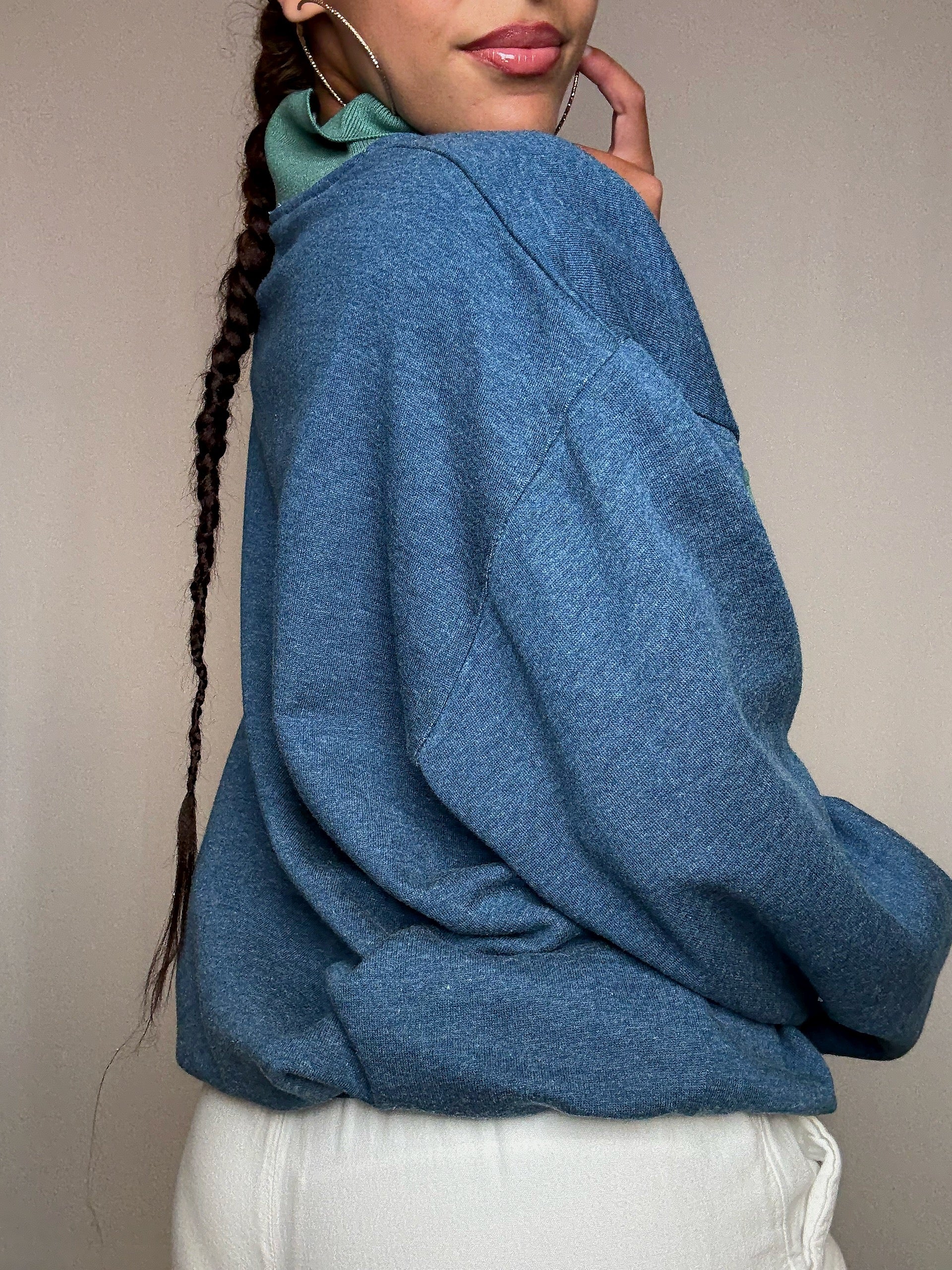 Pull brodé bicolore M/L vintage